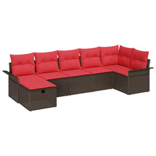 Tuin Sofa Set met kussen met opslag 7 pcs Bruin Poly riet