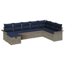 Tuin Sofa Set met kussen met opslag 8 pcs Poly riet