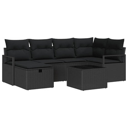 Tuin Sofa Set met kussen met opslag poly rattan