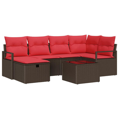 Tuin Sofa Set met kussen met opslag poly rattan