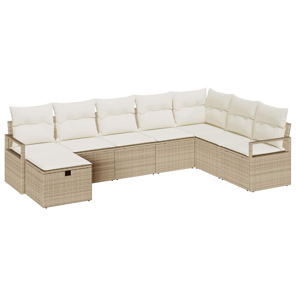 Bankstel met kussen 5 pcs poly rattan