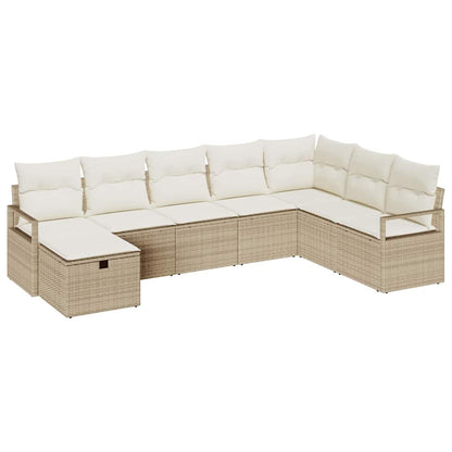 Bankstel met kussen 5 pcs poly rattan