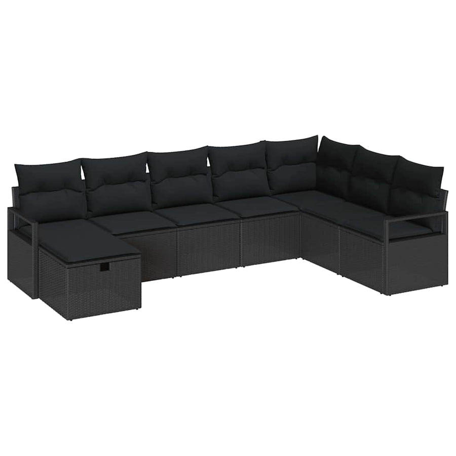 Bankstel met kussen 6 pcs poly rattan
