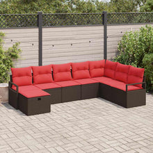 Bankstel met kussen 6 pcs poly rattan