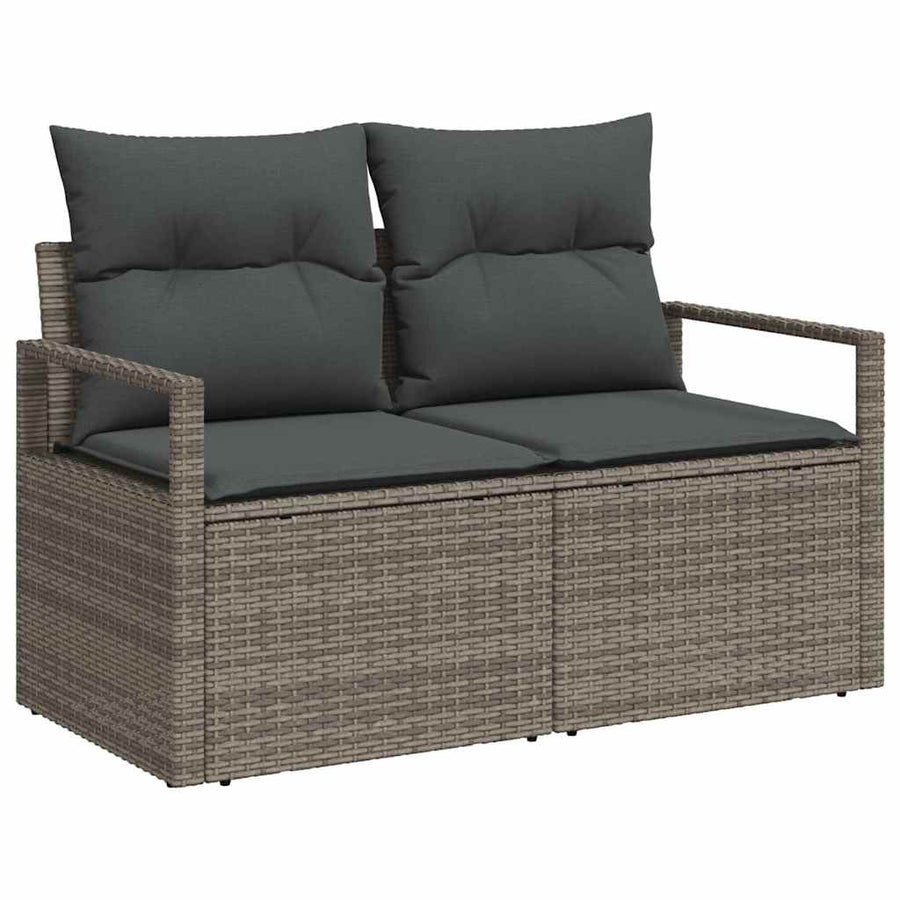 Bankstel met kussen 6 pcs poly rattan