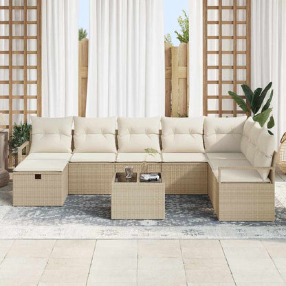 Bankstel met kussen 5 pcs poly rattan