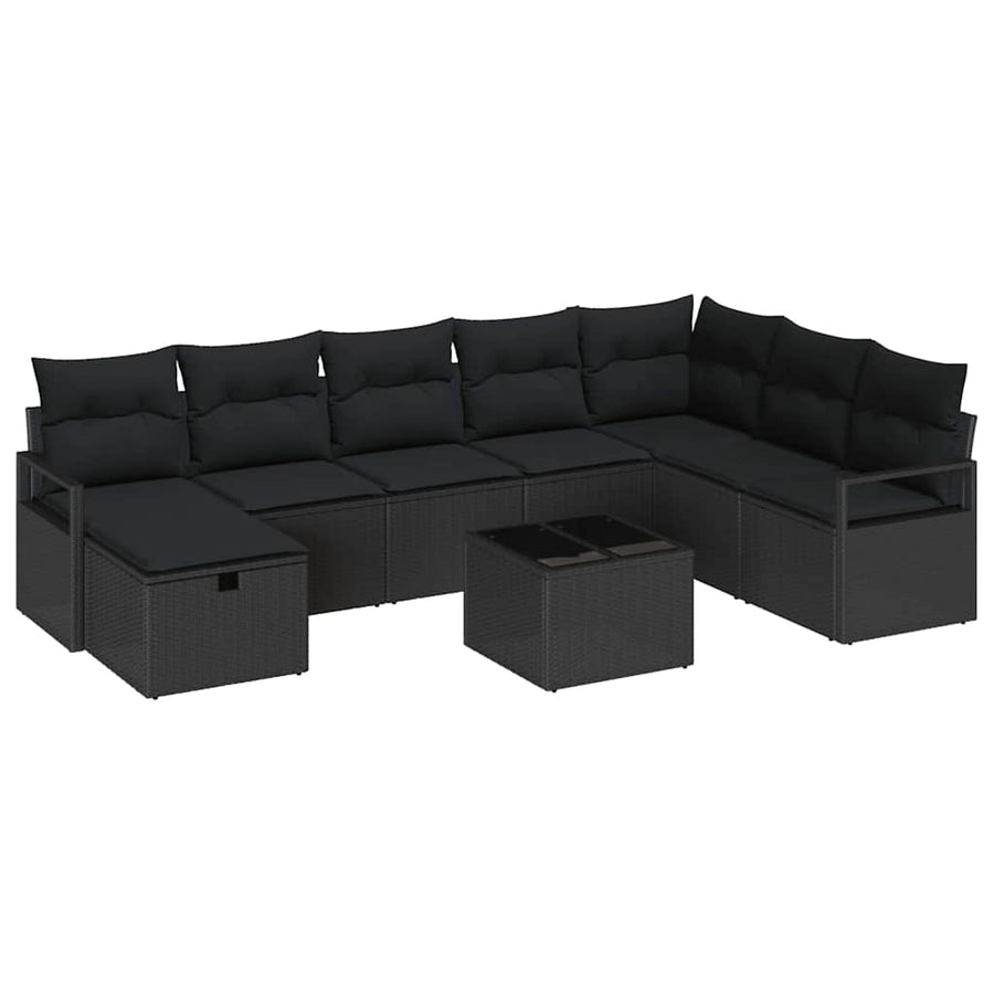 Bankstel met kussen 6 pcs poly rattan