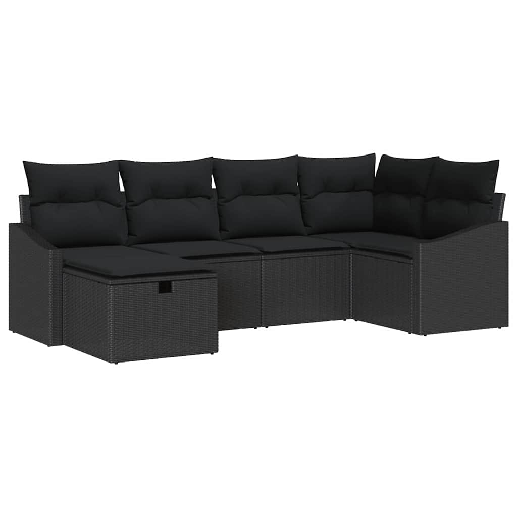Bankstel met kussen 7 pcs poly rattan