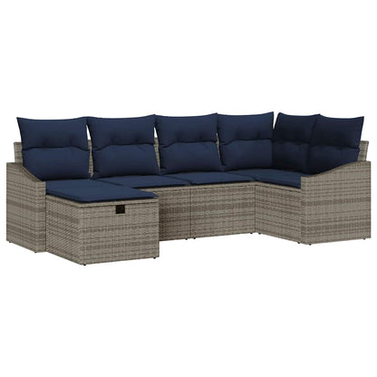 Bankstel met kussen 3 pcs poly rattan