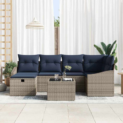 Bankstel met kussen 3 pcs poly rattan