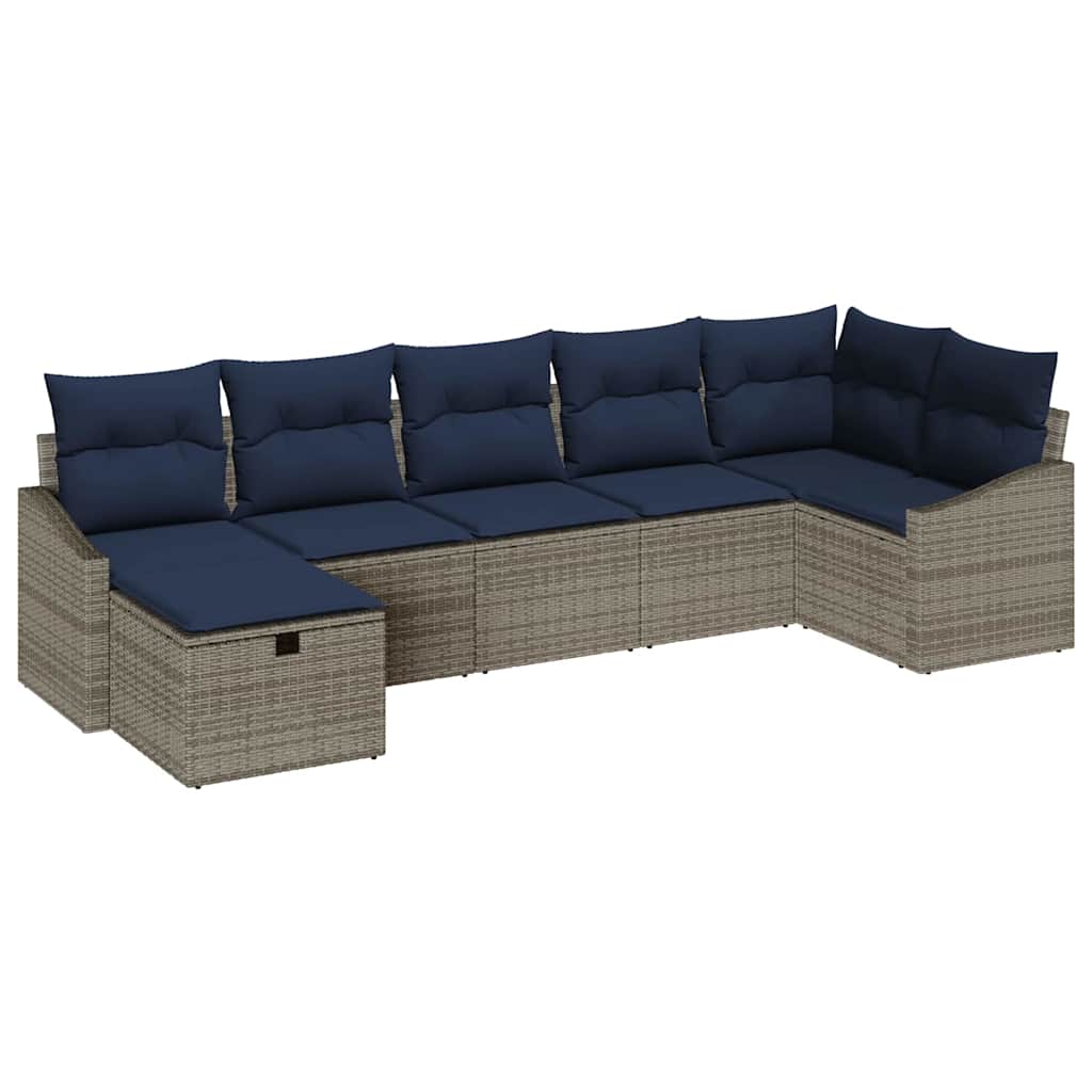 Bankstel met kussen 4 pcs poly rattan