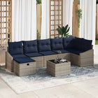 Loungeset polyrattan grijs 5-delig