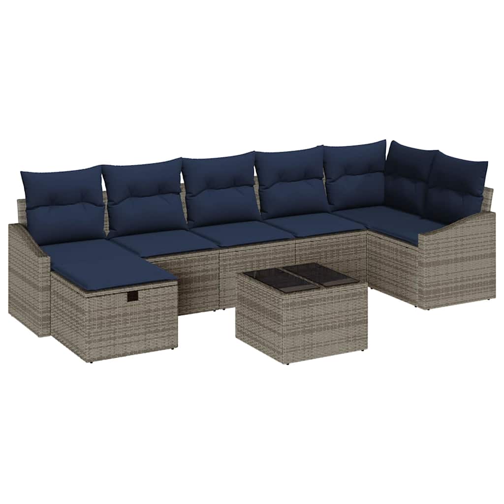 Bankstel met kussen 5 pcs poly rattan