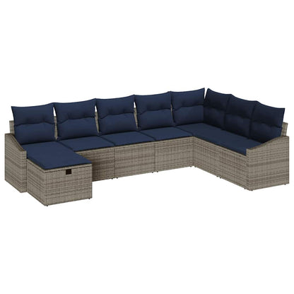 Bankstel met kussen 6 pcs poly rattan