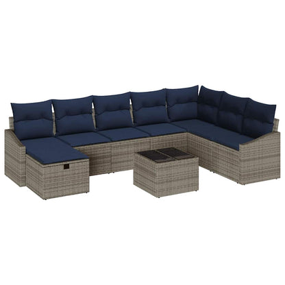 Bankstel met kussen 6 pcs poly rattan
