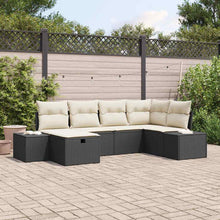 Bankstel met kussen 7 pcs poly rattan