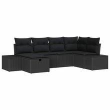 Bankstel met kussen 6 pcs poly rattan