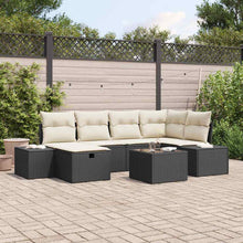 Bankstel met kussen 7 pcs poly rattan