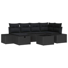 Bankstel met kussen 6 pcs poly rattan