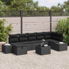 Loungeset poly rattan 8-delig
