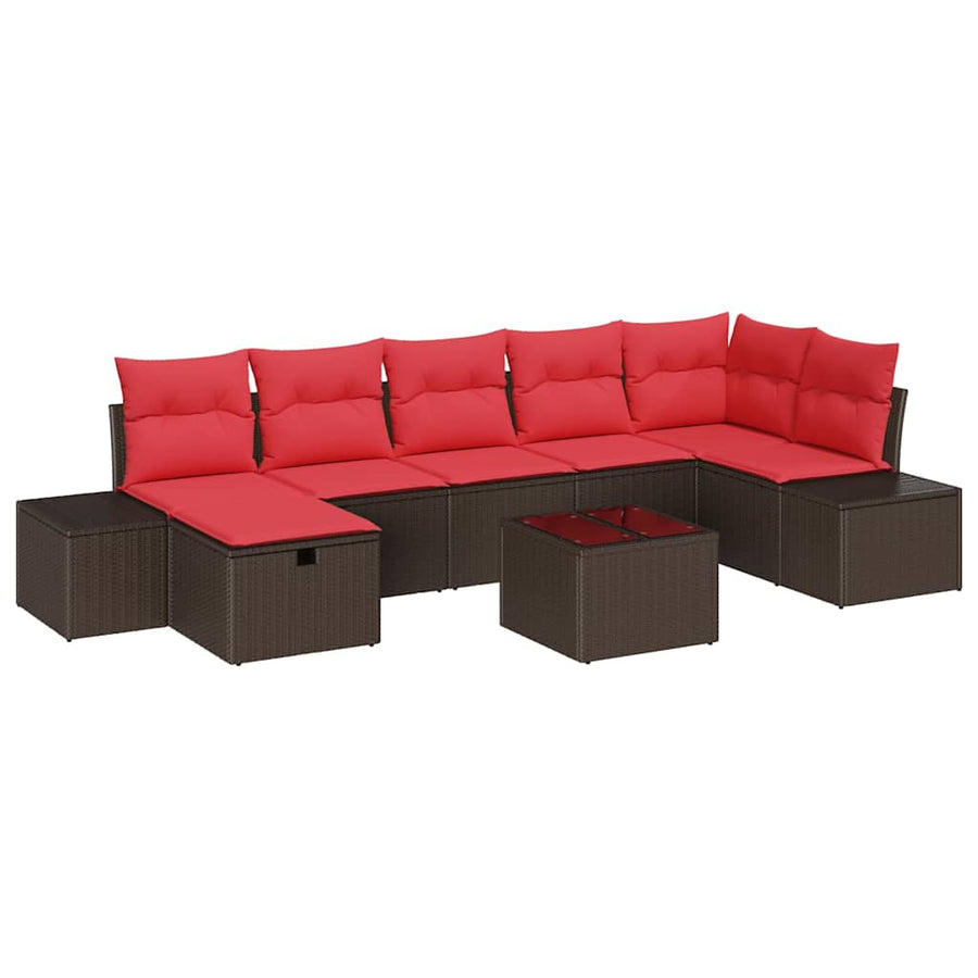 Bankstel 5 st poly rattan