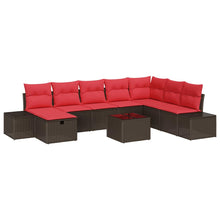 Tuin Sofa Set 9 st Bruin poly rattan