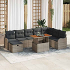 Garden Sofa Set 9 pcs Grey poly rattan