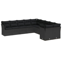 Tuinbankenset 13 pcs Zwart poly rattan