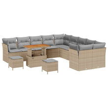 Tuinbankenset 13 pcs Beige poly rattan