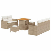 Tuin Sofa Set met kussen 8 pcs Beige poly rattan