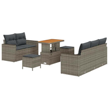 Tuin Sofa Set met kussen 8 pcs Grijs poly rattan