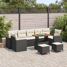 Tuinbankenset 10 pcs Zwart poly rattan