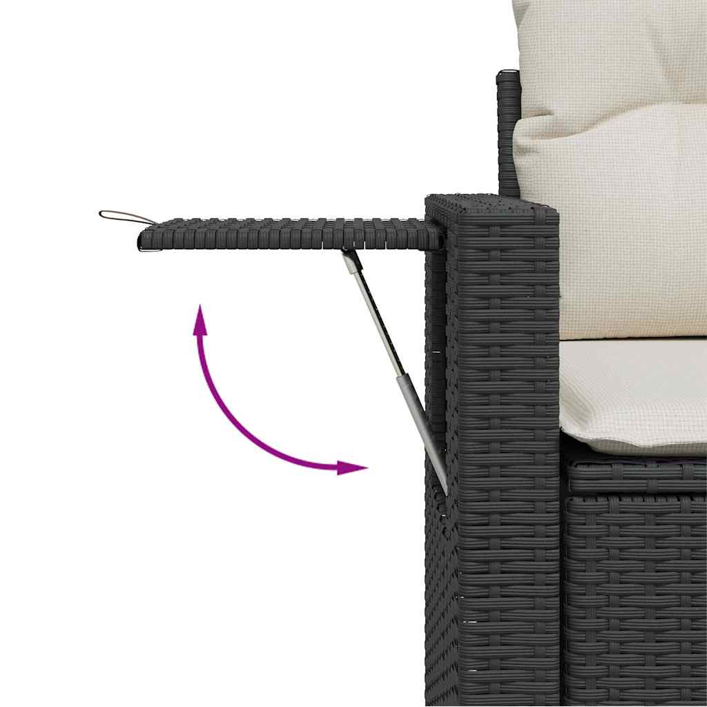 Tuin Sofa Set 10 pcs Zwart poly rattan
