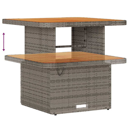 Tuinbankenset 9 pcs Grijs poly rattan