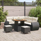 Garden sofa set 8 pcs Black poly rattan