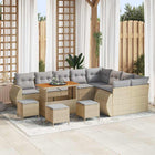 Tuinbankenset poly rattan beige