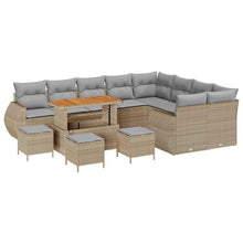 Tuinbankenset 13 pcs Beige poly rattan