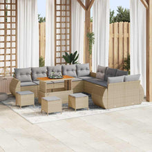 Tuinbankenset 14 pcs Beige poly rattan