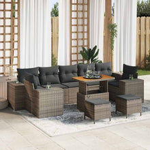 Tuin Sofa Set 10 pcs Grijs poly rattan