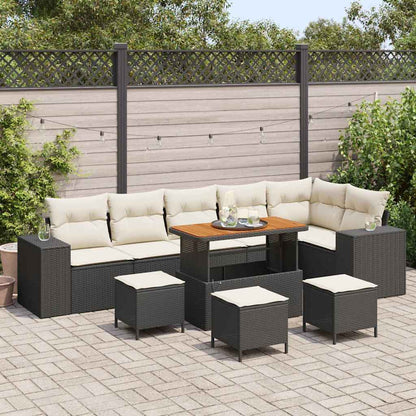 Tuin Sofa Set 10 pcs Zwart poly rattan