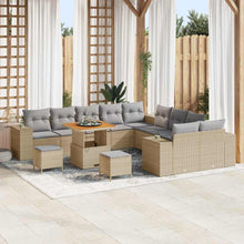 Tuin Sofa Set met kussen 13 pcs Beige poly rattan