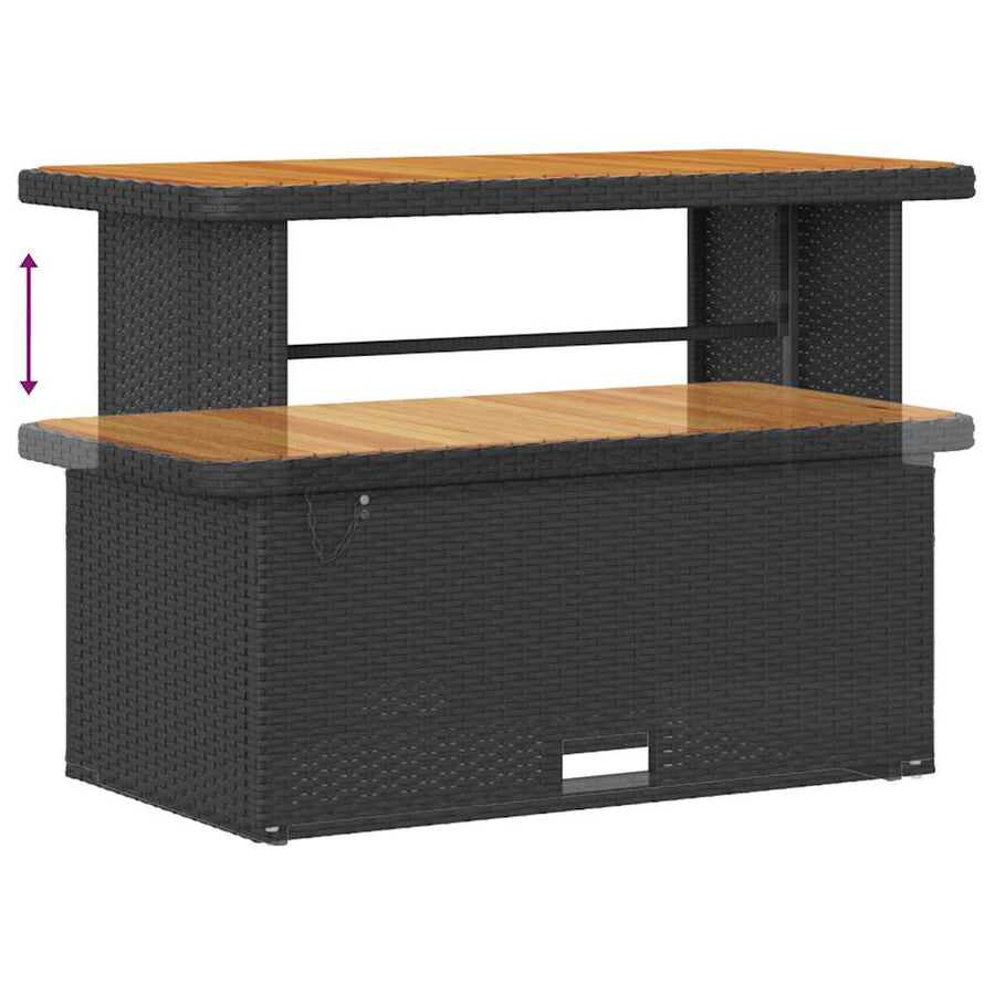Tuinbankenset met kussen 13 pcs Zwart poly rattan