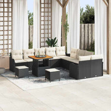 Tuin Sofa Set 13 pcs Zwart poly rattan