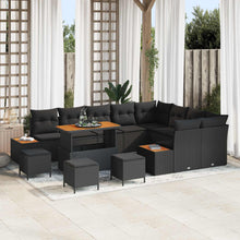 Tuinbankenset 13 pcs Zwart poly rattan