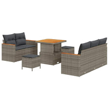 Tuinbankenset 8 pcs Grijs poly rattan