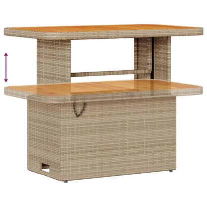 Tuinbankenset 8 pcs Beige poly rattan