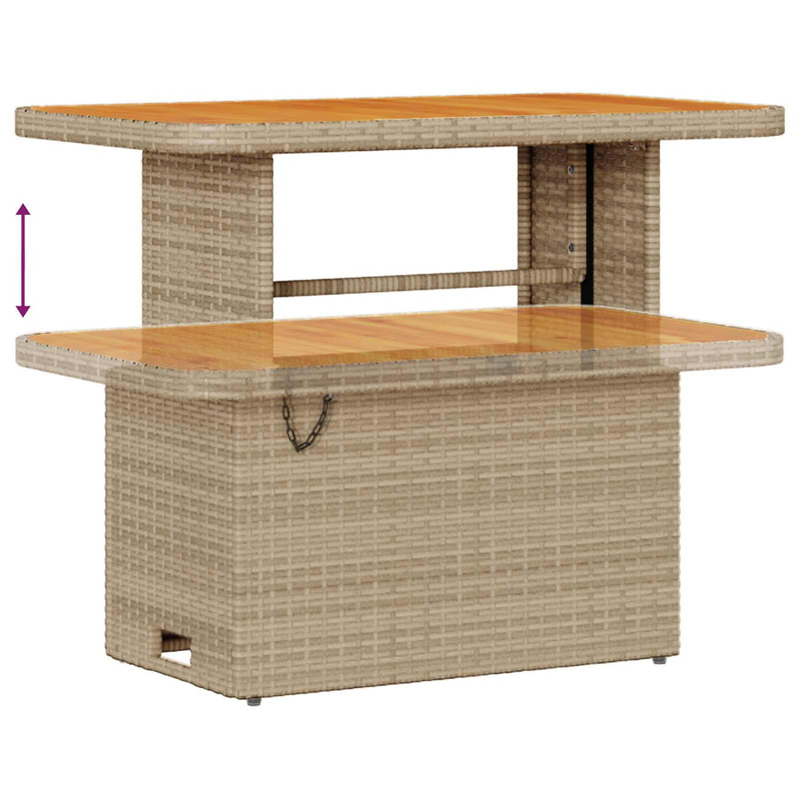 Tuinbankenset met kussen 8 pcs Beige en Crème