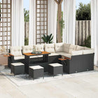 Garden bench set with cushions 13 pcs Black and Cream