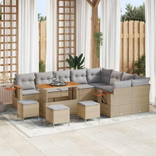 Tuinbankenset met kussen 13 pcs Beige en Licht Grijs