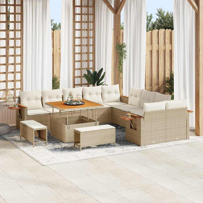 Tuin Sofa Set 13 pcs beige en crèmekleurig 100 x 100 x 71 cm